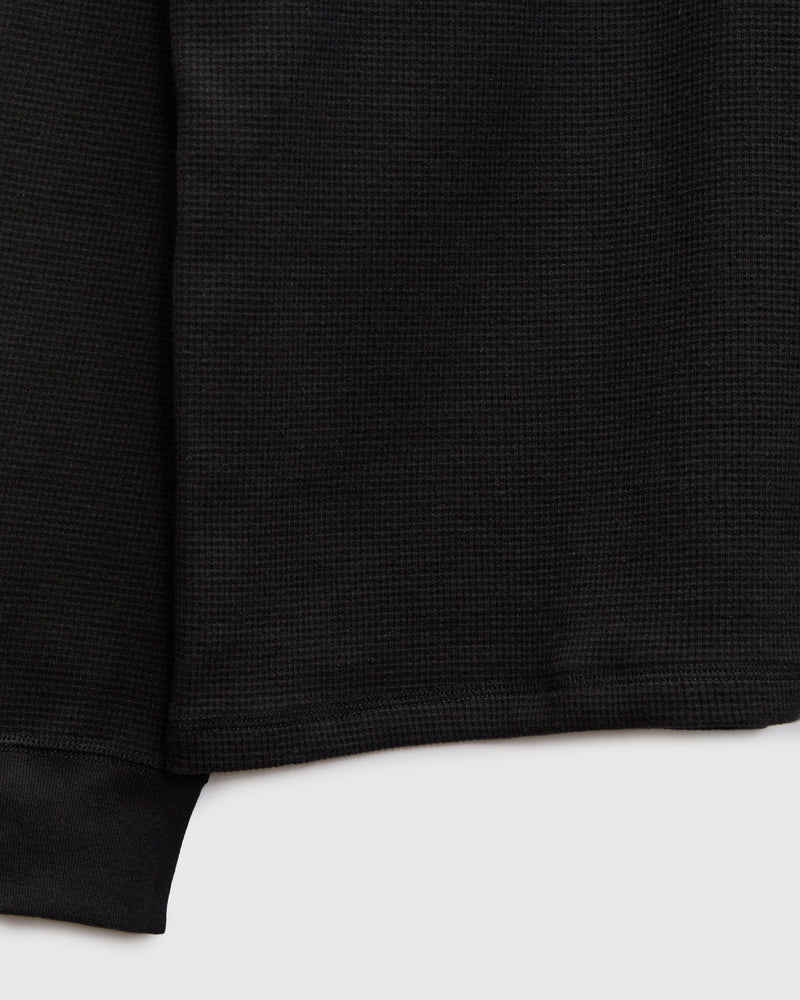 Waffle Long Sleeve in Black