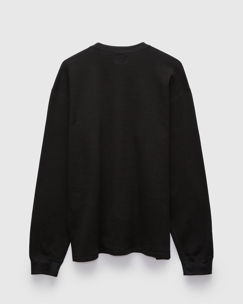 Waffle Long Sleeve in Black