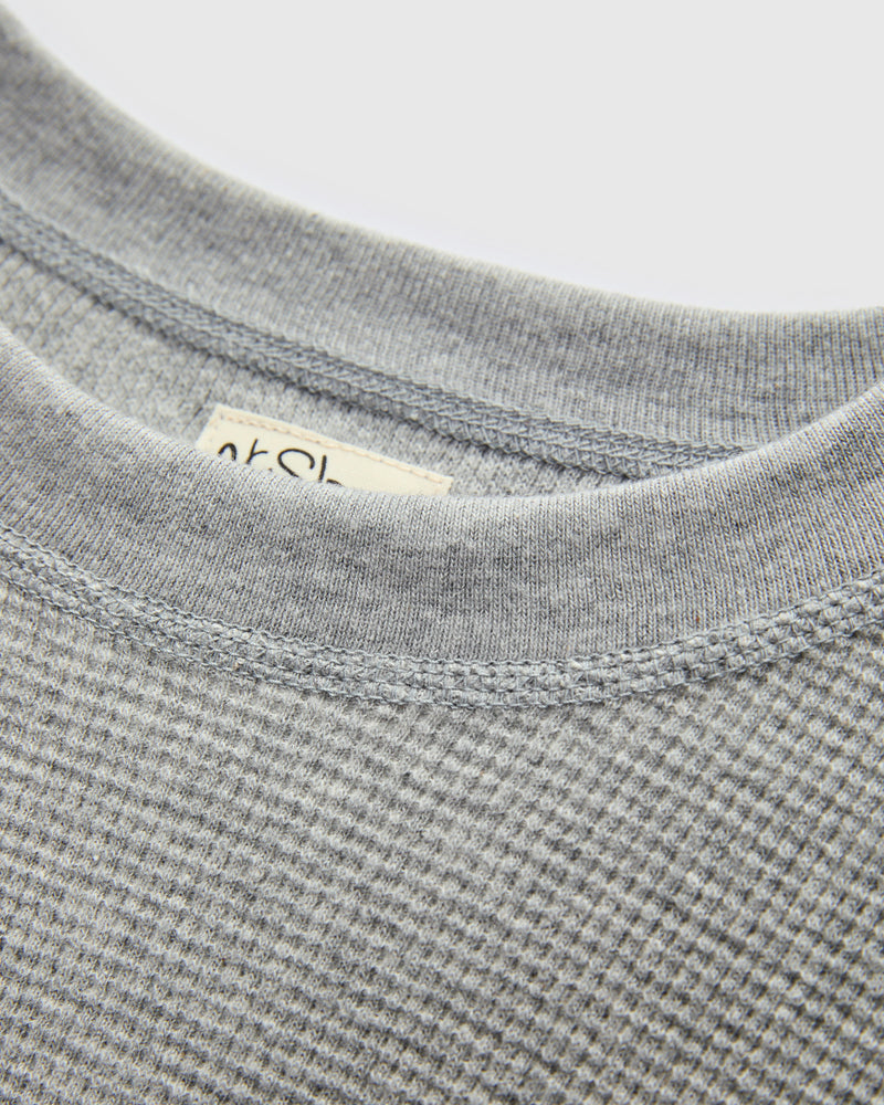 Waffle Long Sleeve in Heather Grey