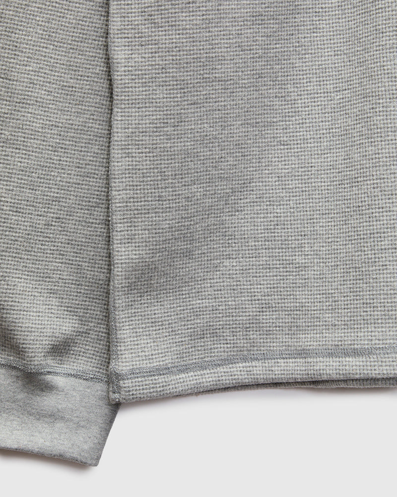 Waffle Long Sleeve in Heather Grey