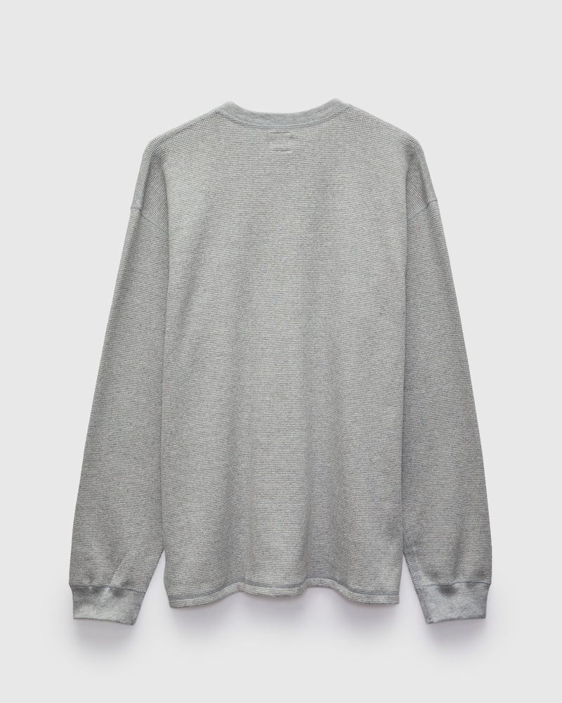 Waffle Long Sleeve in Heather Grey