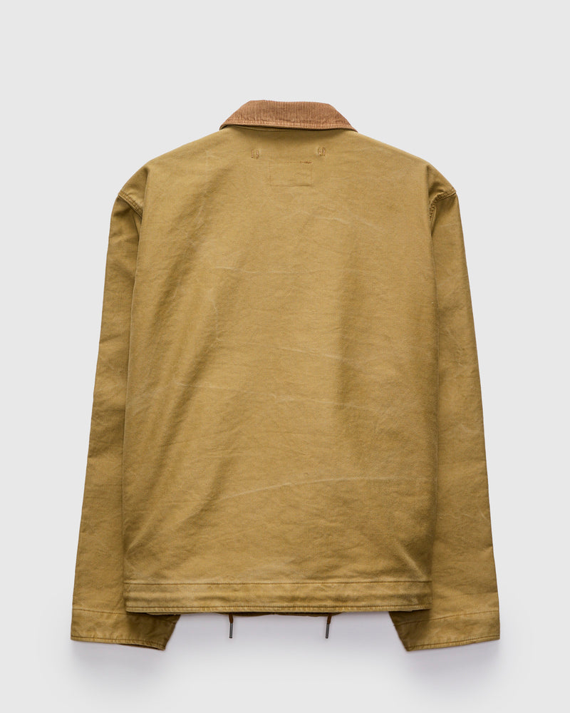 Corduroy Collar Bower Deck Jacket in Khaki Drab