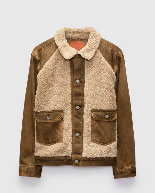 Denim Grizzly Jacket in Distressed Brown