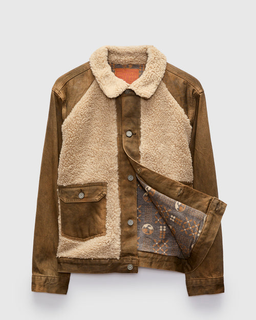 Denim Grizzly Jacket in Distressed Brown
