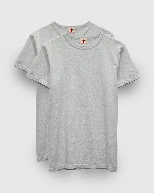 2-Pack Tube Knit Tee in Heather Grey
