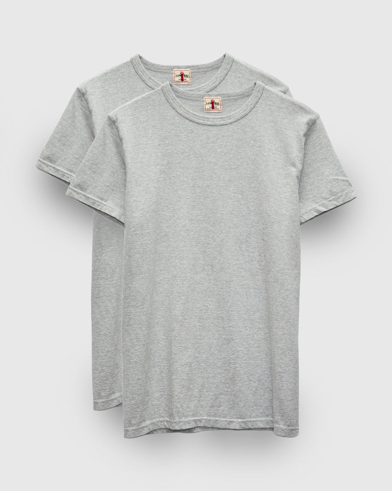 2-Pack Tube Knit Tee in Heather Grey