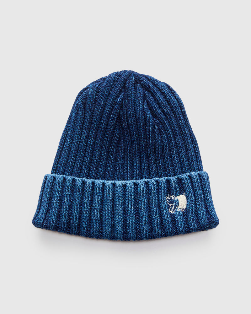 Knit Beanie in Light Indigo