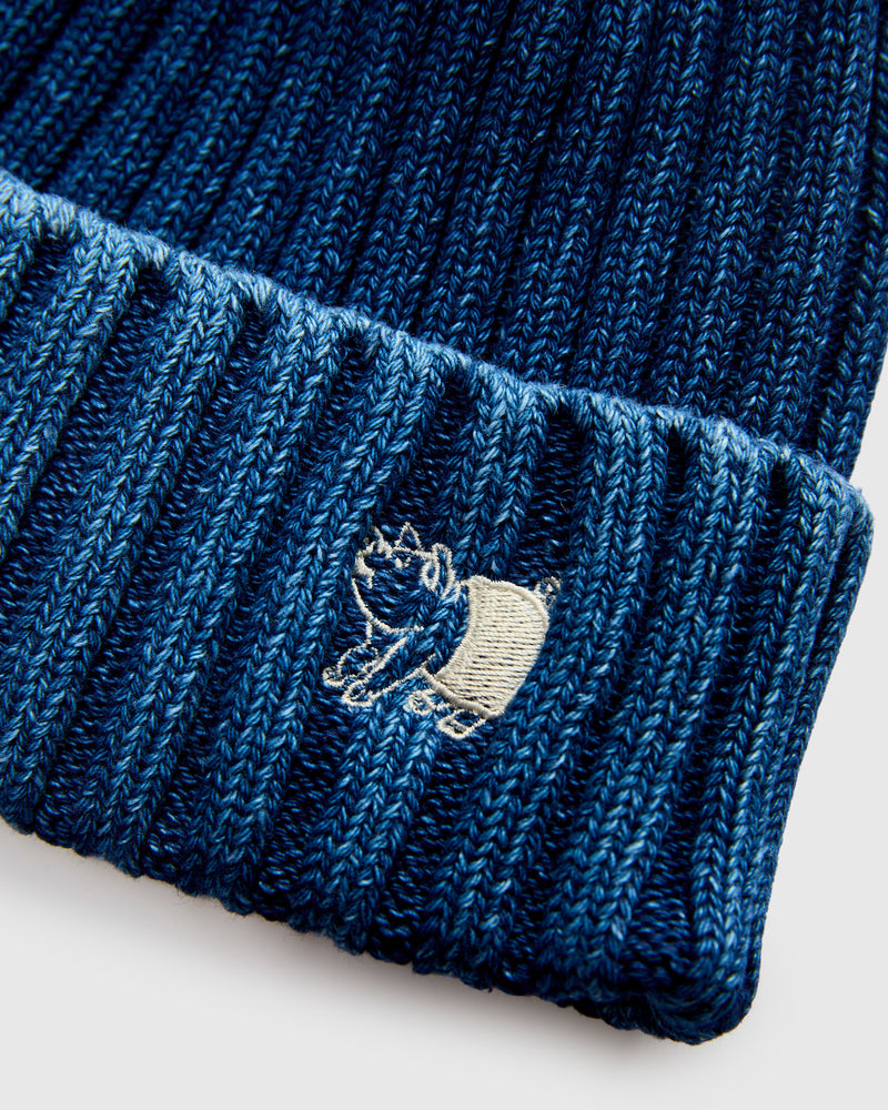 Knit Beanie in Light Indigo