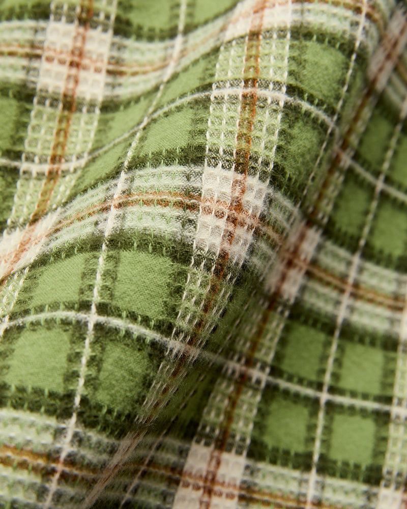 MSP-5036 Check Open Shirt in Green