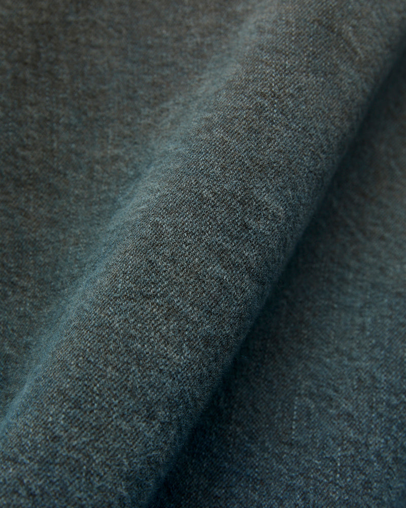 "Kasane No Irome" Dyed Denim Work Shirt in Indigo/Persimmon