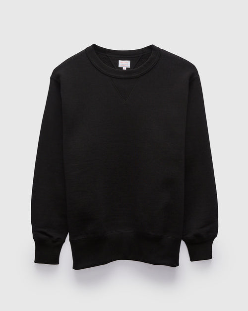 10oz Loopwheel Crewneck Sweatshirt in Black