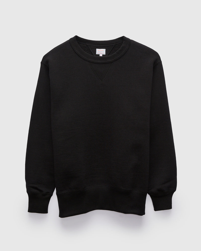 10oz Loopwheel Crewneck Sweatshirt in Black