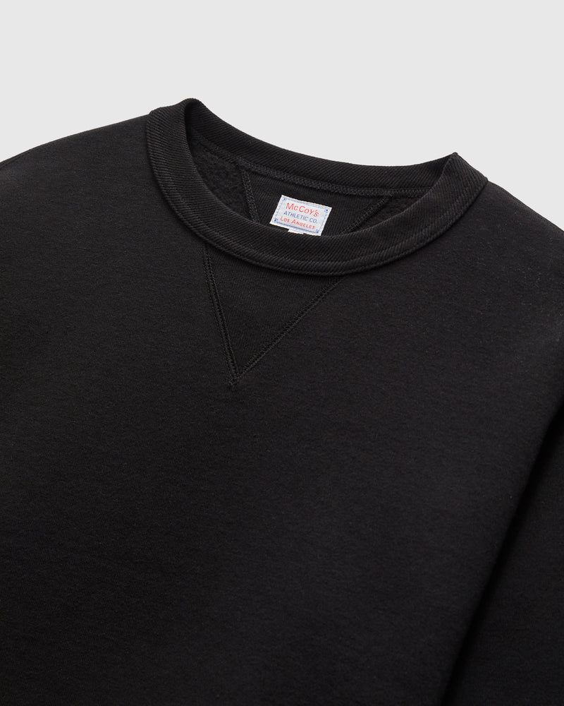 10oz Loopwheel Crewneck Sweatshirt in Black