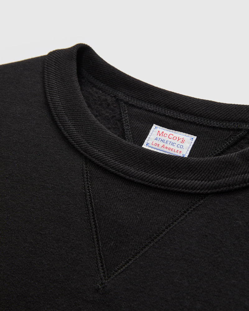 10oz Loopwheel Crewneck Sweatshirt in Black