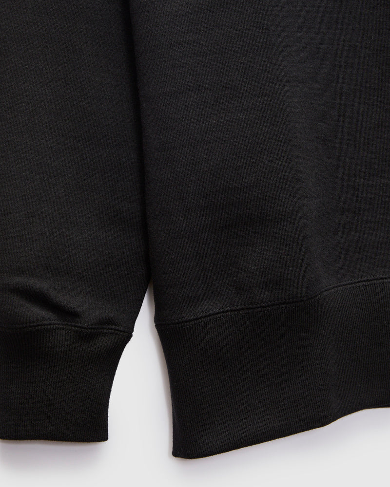 10oz Loopwheel Crewneck Sweatshirt in Black