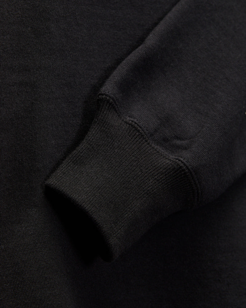 10oz Loopwheel Crewneck Sweatshirt in Black