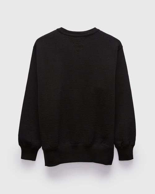 10oz Loopwheel Crewneck Sweatshirt in Black