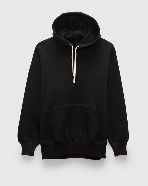 10oz Loopwheel Hooded Sweatshirt in Black