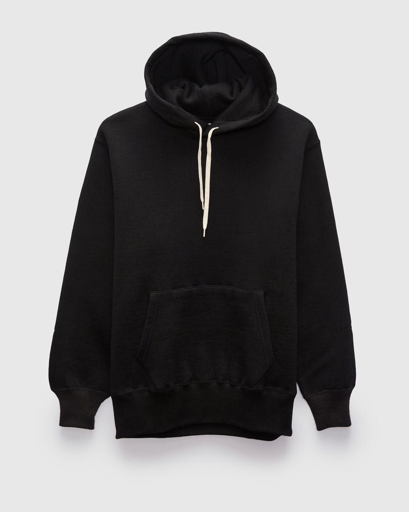 10oz Loopwheel Hooded Sweatshirt in Black