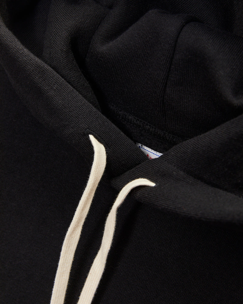 10oz Loopwheel Hooded Sweatshirt in Black