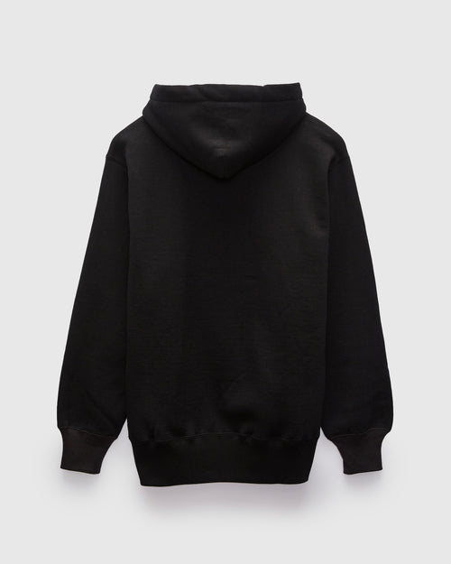 10oz Loopwheel Hooded Sweatshirt in Black