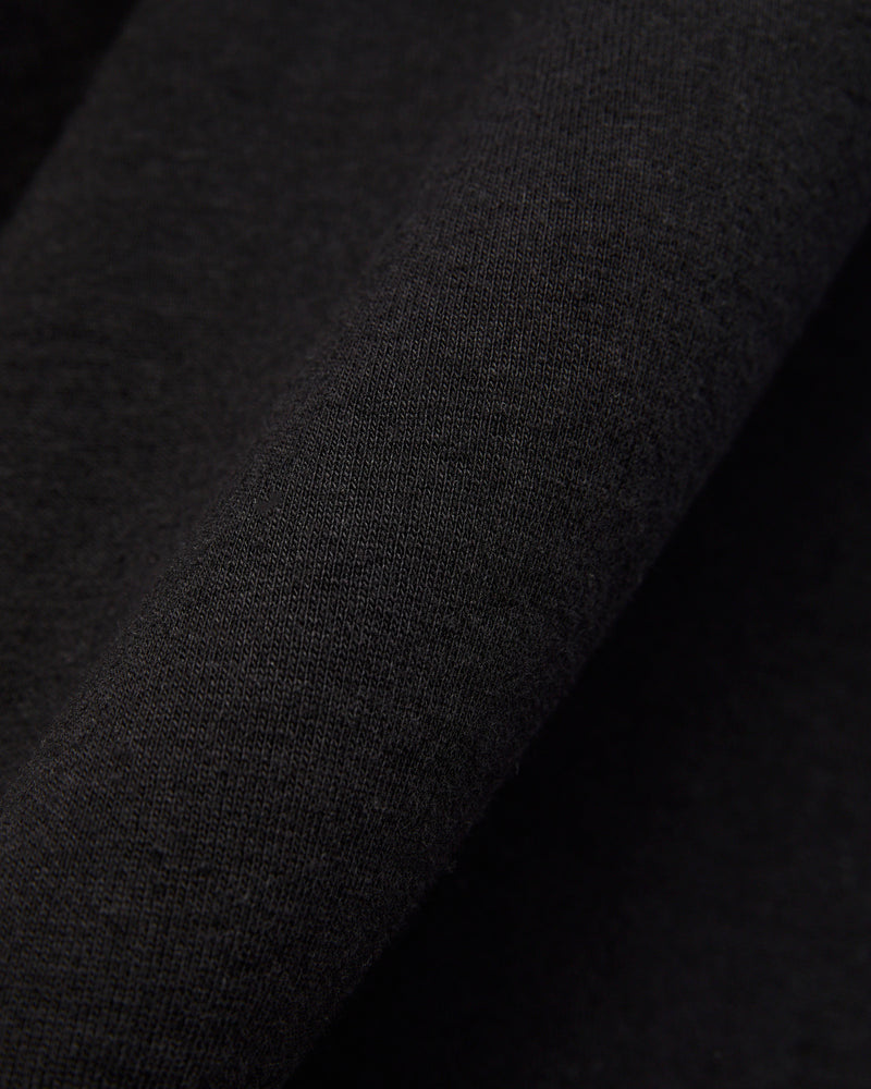 10oz Loopwheel Hooded Sweatshirt in Black
