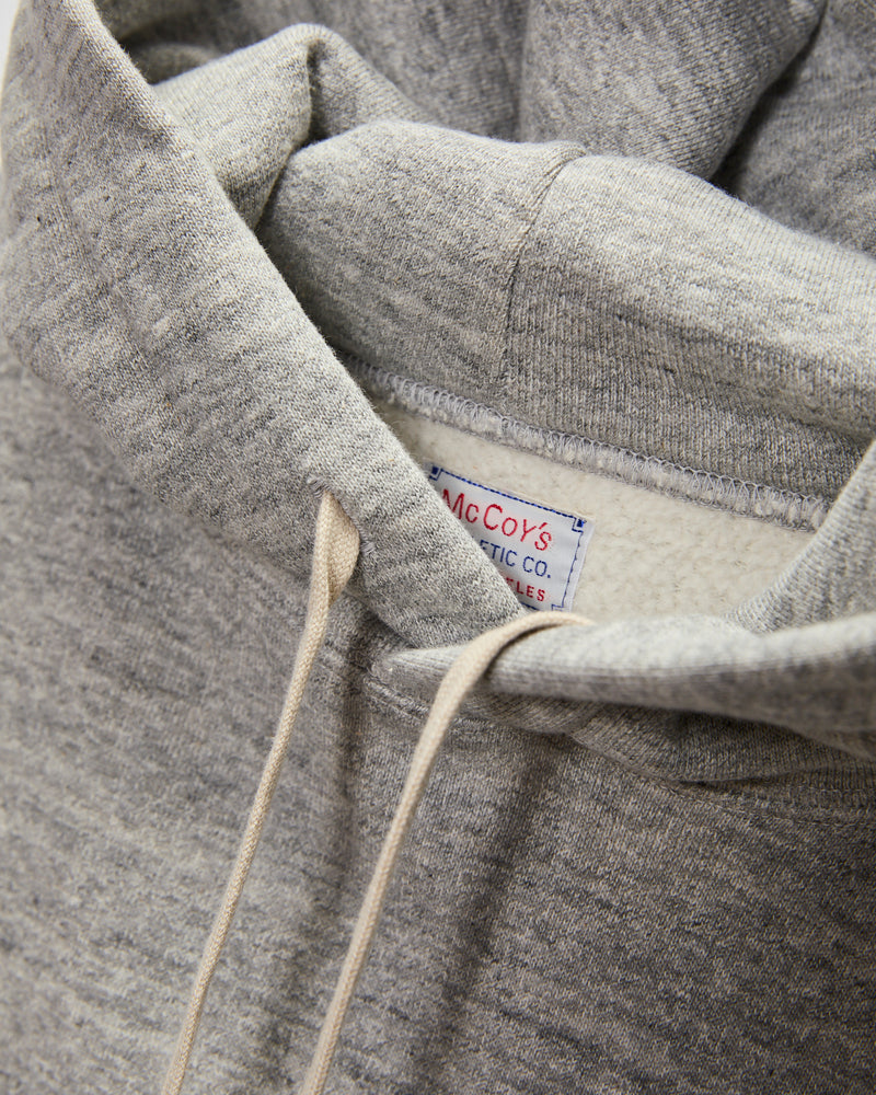 10oz Loopwheel Hooded Sweatshirt in Grey