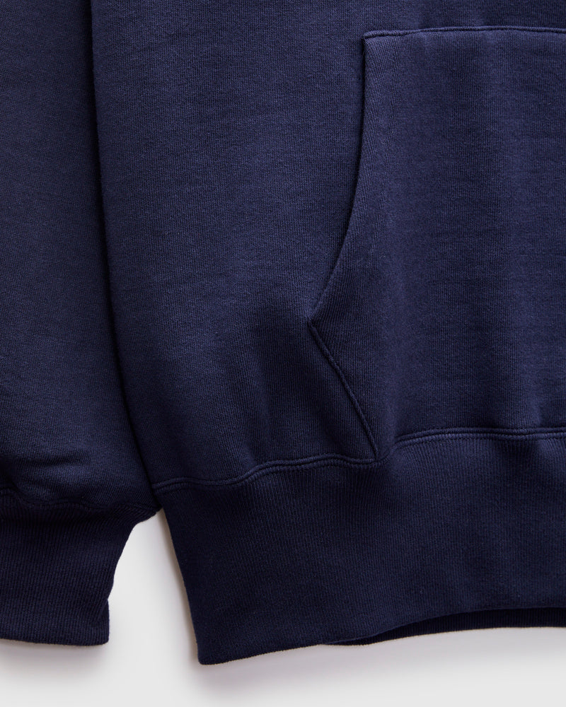 10oz Loopwheel Hooded Sweatshirt in Navy