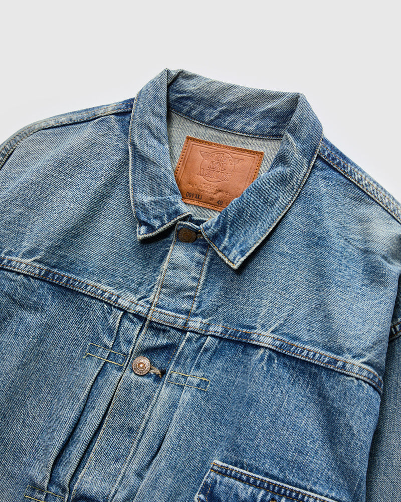 Lot. 001XXJ 13.25oz Early Model Denim Jacket in Light Wash Indigo