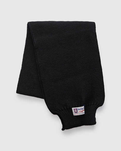 Wool Knit Scarf in Navy