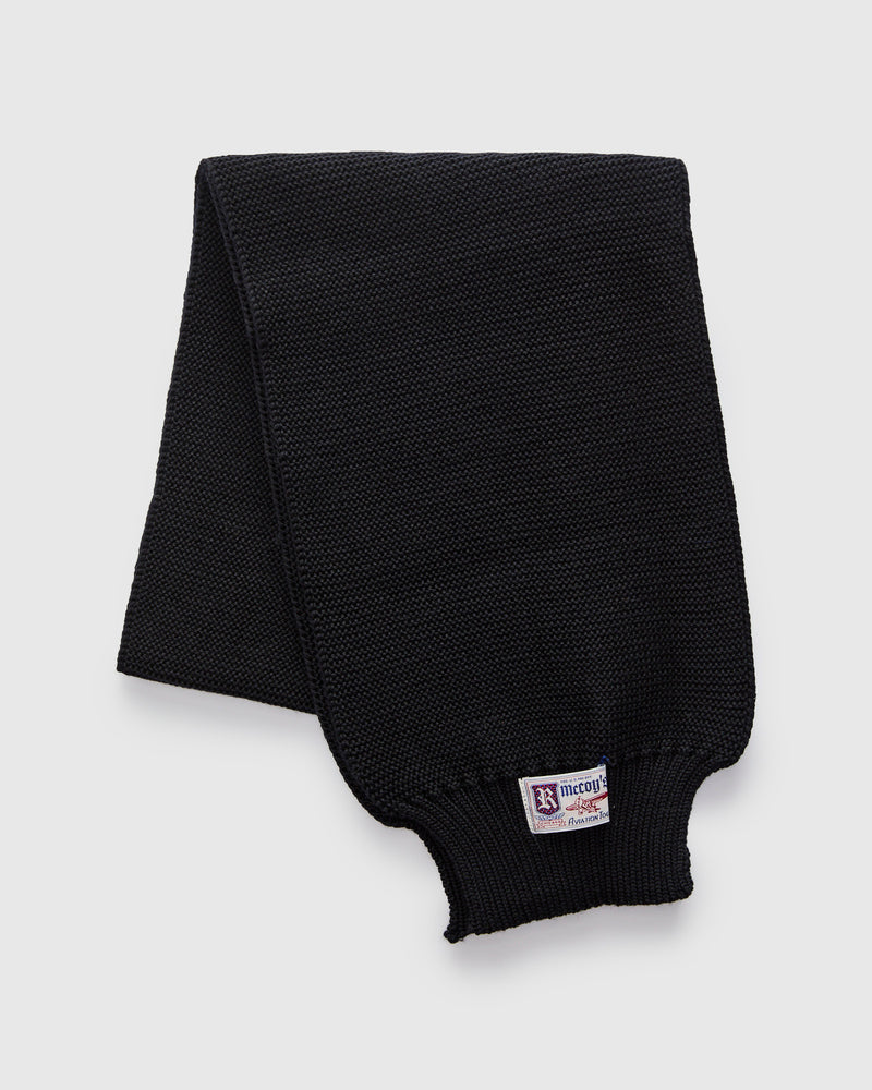 Wool Knit Scarf in Navy