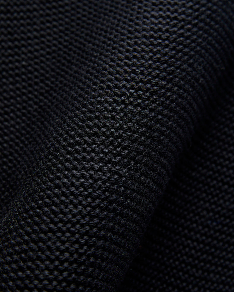 Wool Knit Scarf in Navy