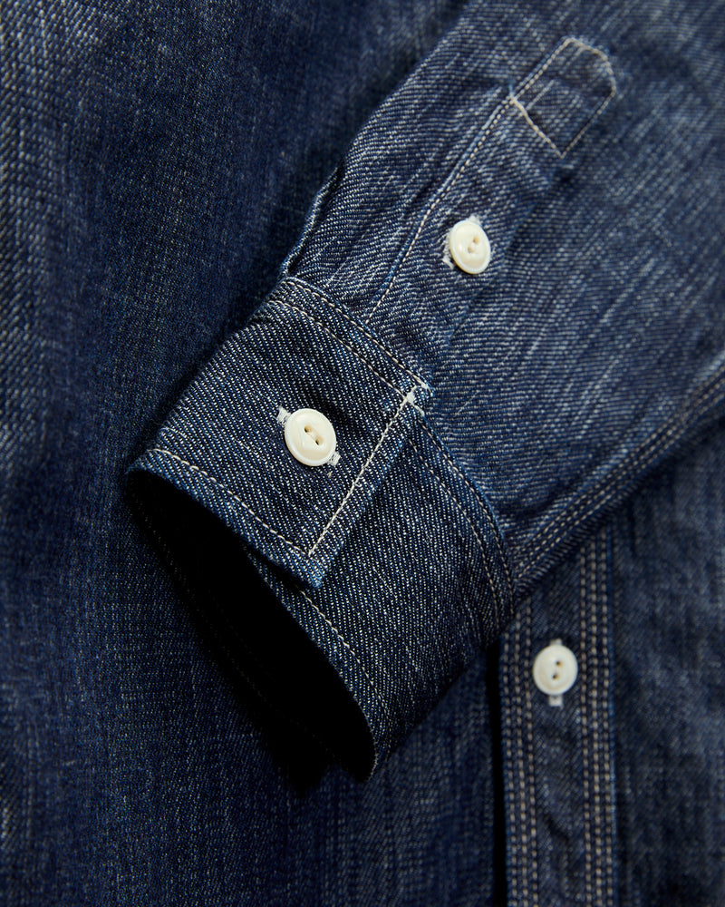 11.4oz Denim Double Weave Workshirt in Indigo