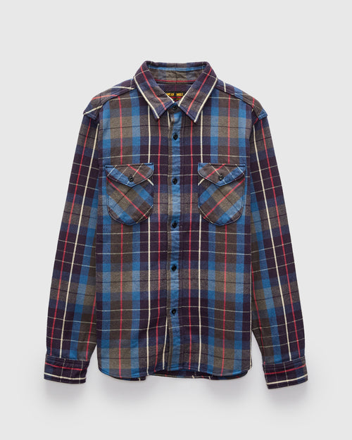 Heavy Flannel Shirt in Blue