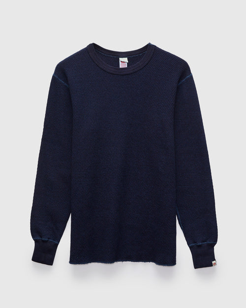 Honeycomb Thermal Shirt in Indigo