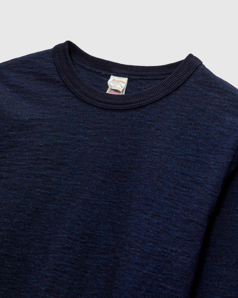 No. 7 Yarn Dyed Long Sleeve T-Shirt in Indigo