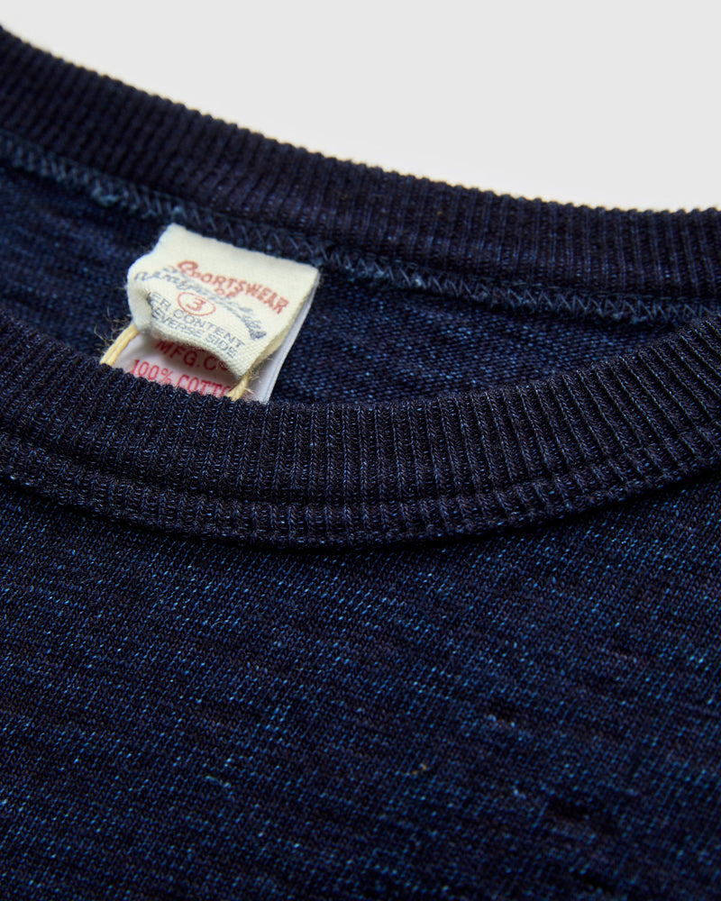 No. 7 Yarn Dyed Long Sleeve T-Shirt in Indigo