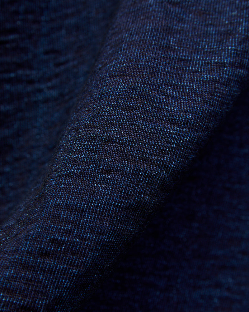 No. 7 Yarn Dyed Long Sleeve T-Shirt in Indigo