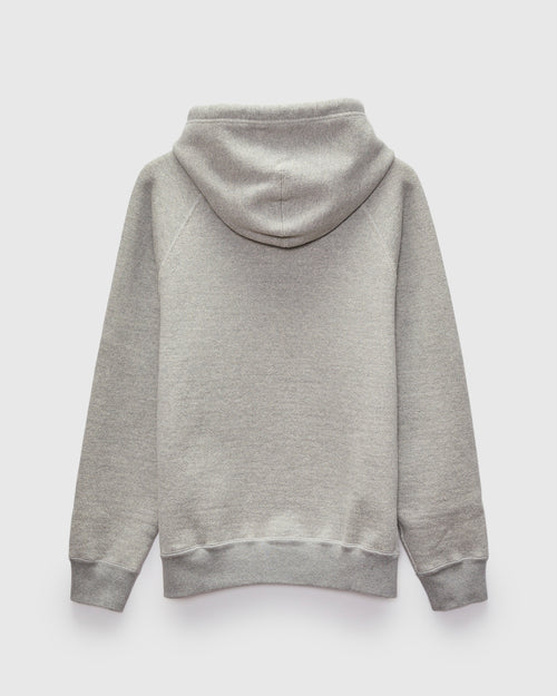 Double Heavyweight French Terry 25.8oz Pullover Hoodie in Heather Grey
