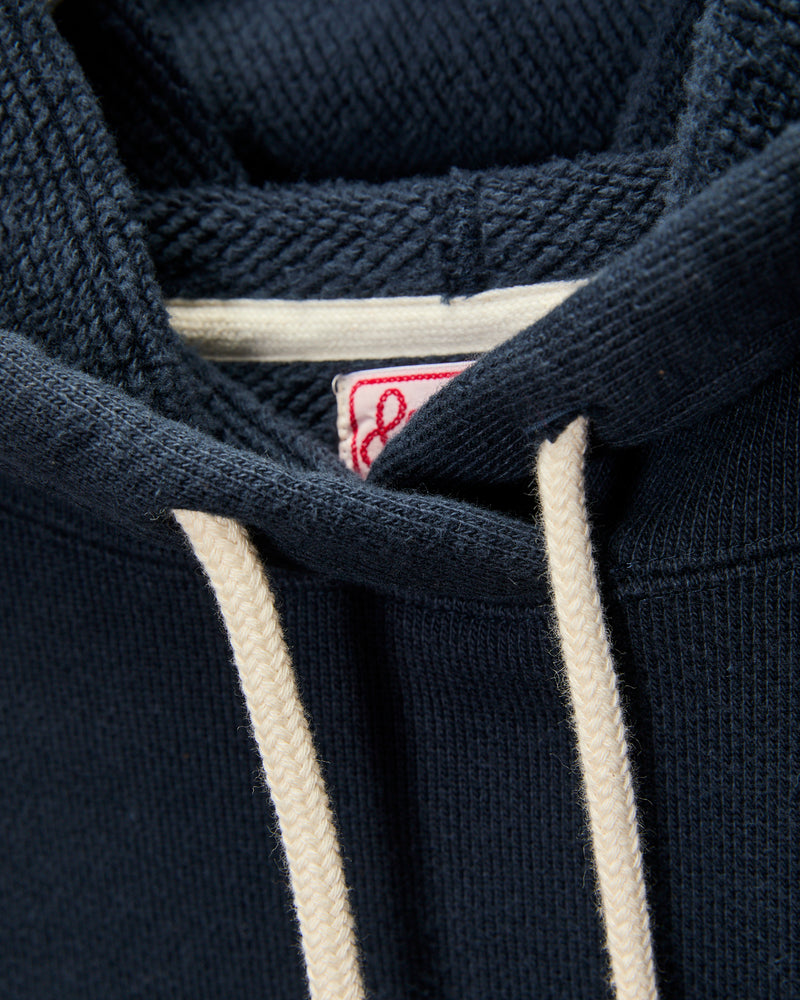 Double Heavyweight French Terry 25.8oz Pullover Hoodie in Navy