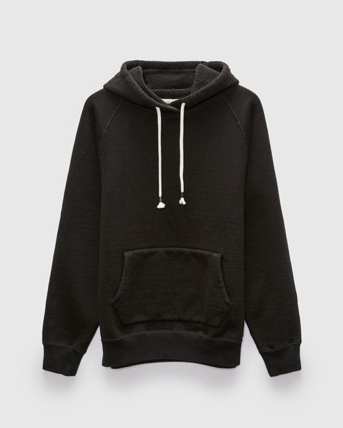 Double Heavyweight French Terry 25.8oz Pullover Hoodie in Sumi Black