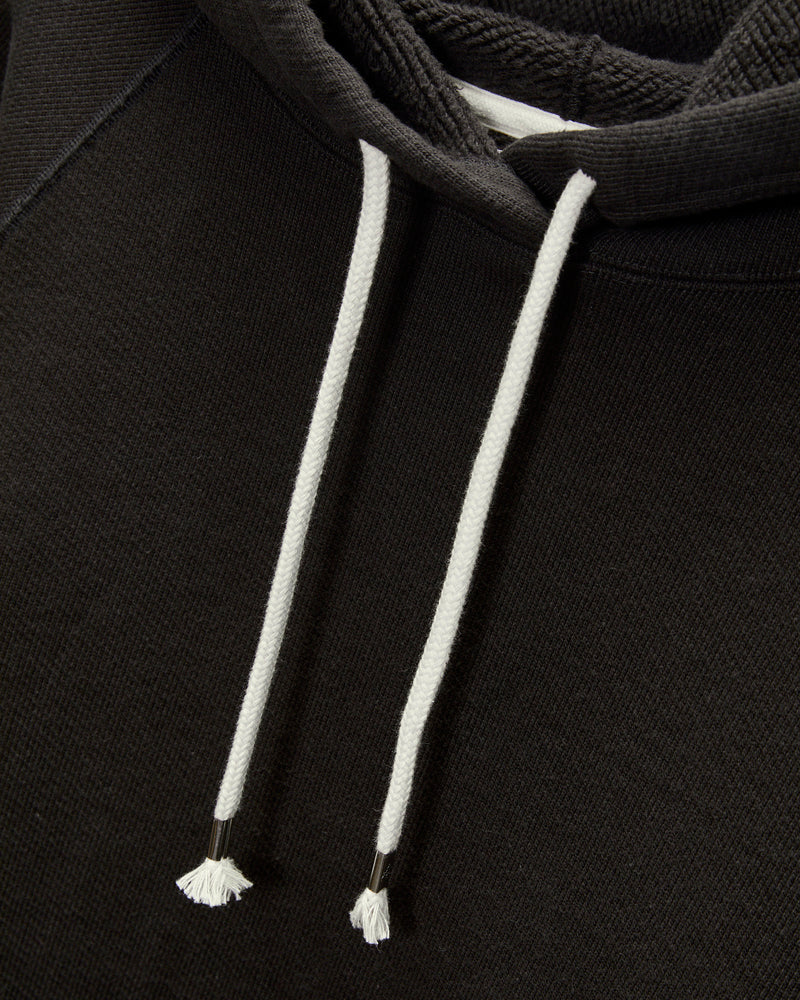 Double Heavyweight French Terry 25.8oz Pullover Hoodie in Sumi Black
