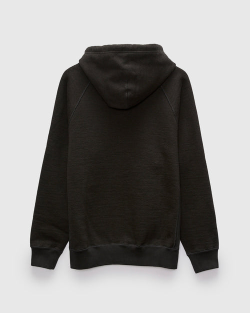 Double Heavyweight French Terry 25.8oz Pullover Hoodie in Sumi Black
