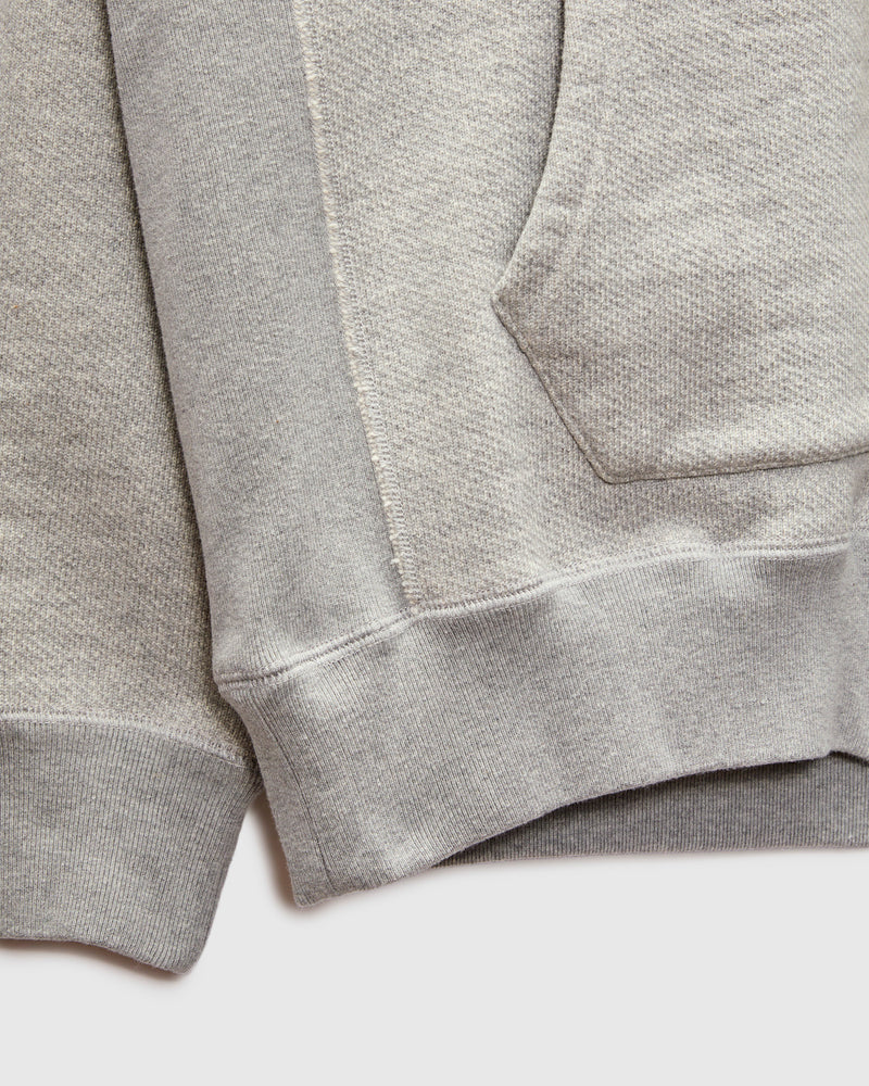 Double Heavyweight French Terry 25.8oz Zip Hoodie in Heather Grey