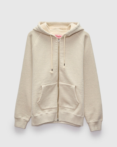 Double Heavyweight French Terry 25.8oz Zip Hoodie in Oatmeal
