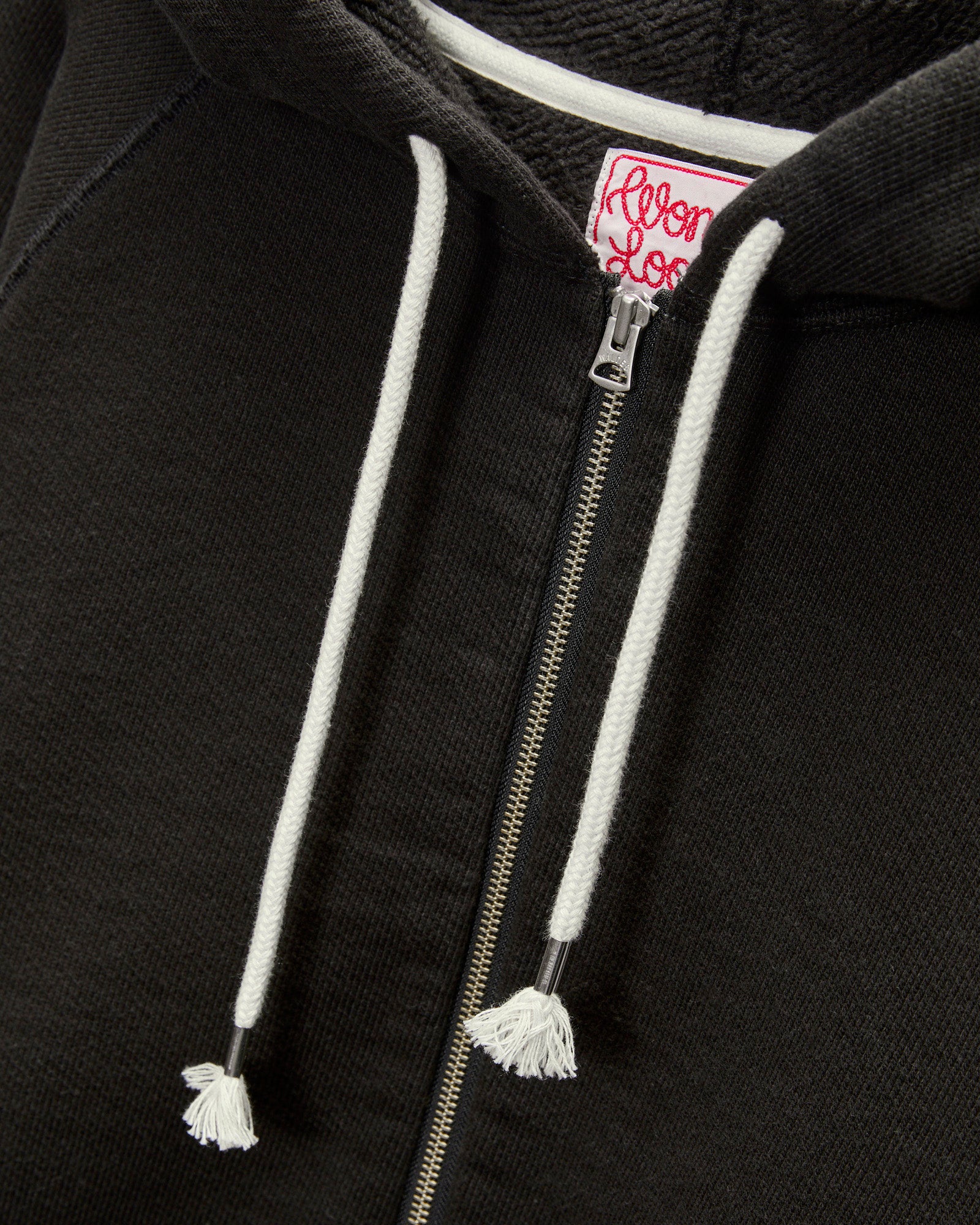 Double Heavyweight French Terry 25.8oz Zip Hoodie in Sumi Black