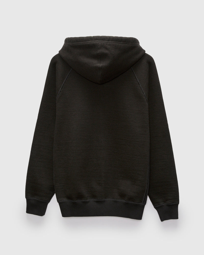 Double Heavyweight French Terry 25.8oz Zip Hoodie in Sumi Black