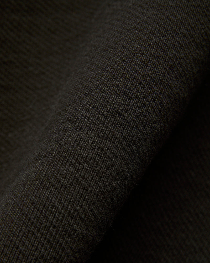 Double Heavyweight French Terry 25.8oz Zip Hoodie in Sumi Black