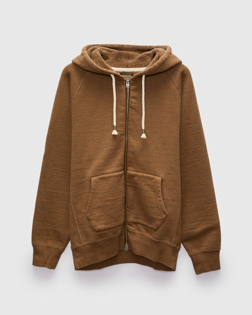 Fox 80 Double Heavyweight French Terry Zip Hoodie in Iron Mordant