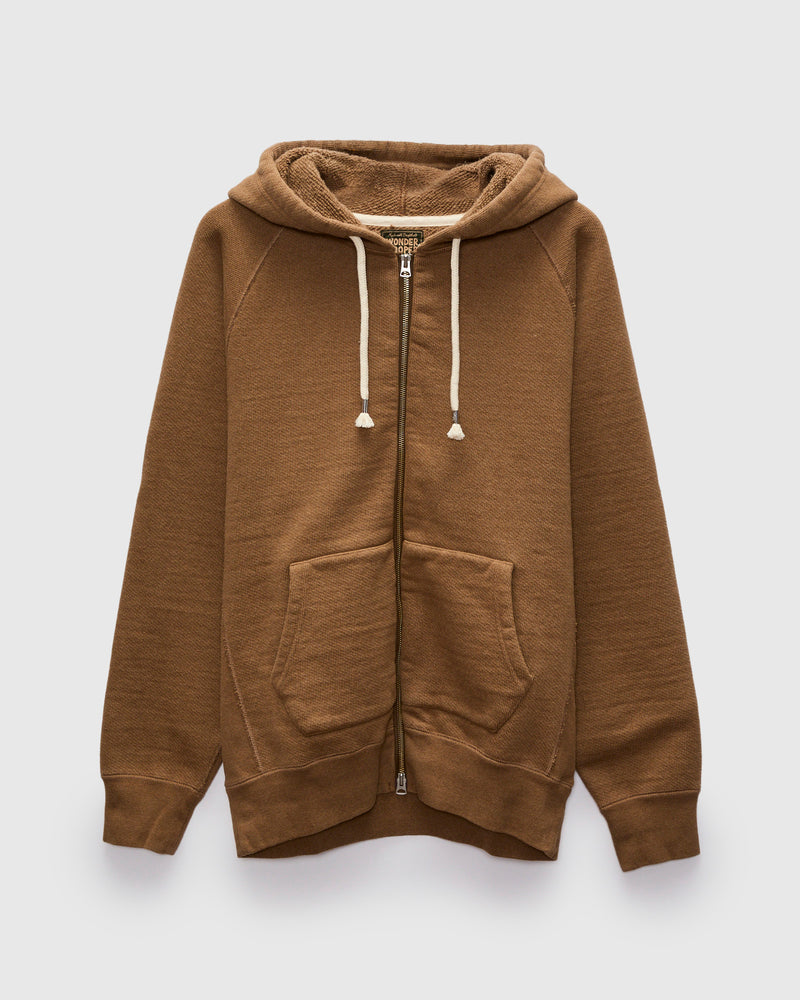 Fox 80 Double Heavyweight French Terry Zip Hoodie in Iron Mordant